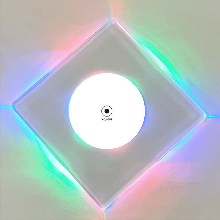 Dessous de verre lumineux à LED en cristal acrylique