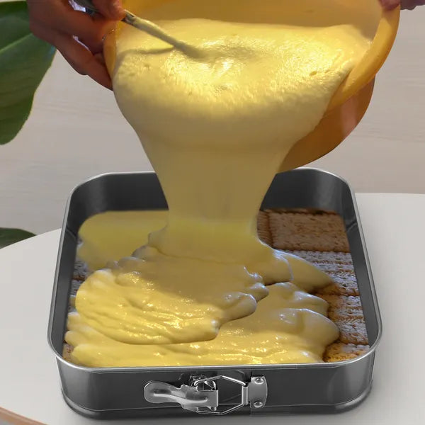 Moule à Gâteau à Charnière Antiadhésif et Etanche, 23 cm, 25 cm et 28 cm, avec Fond Amovible, Lot de 3 Pièces