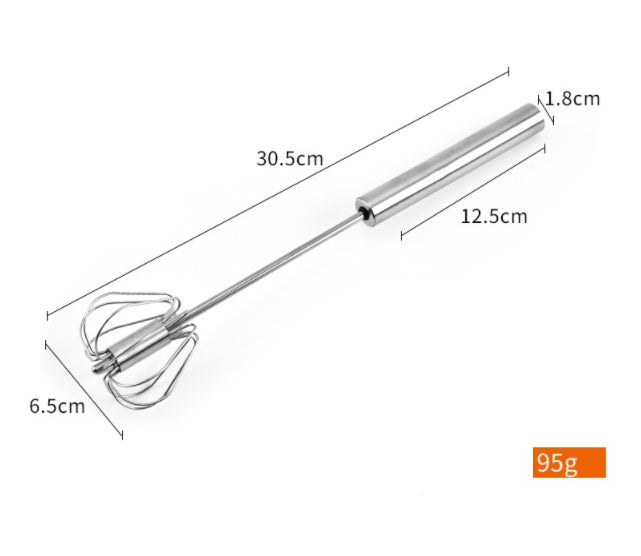 Batteur à Œufs Semi-Automatique en Acier Inoxydable