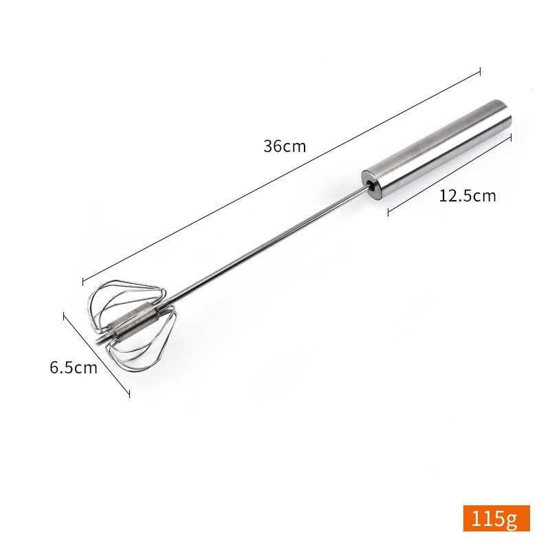 Batteur à Œufs Semi-Automatique en Acier Inoxydable