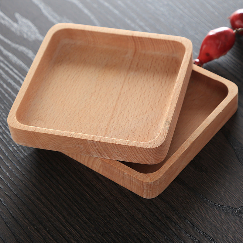 Plateau Rectangulaire en Bois pour Petit-Déjeuner, Dîner, Dessert et Thé