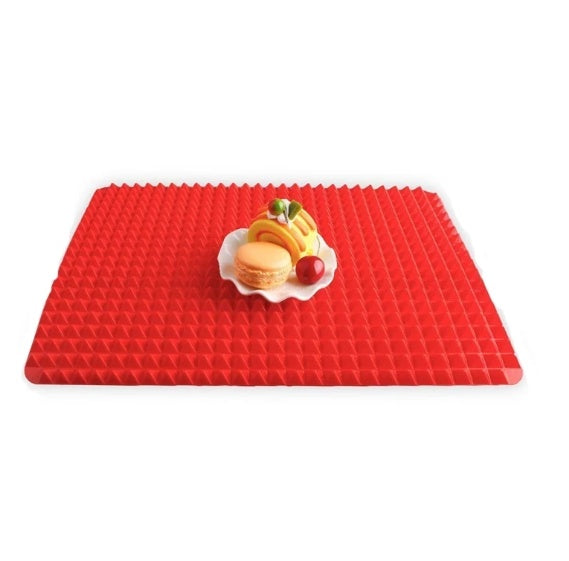 Tapis de Cuisson Pyramidal en Silicone Antiadhésif avec Grille