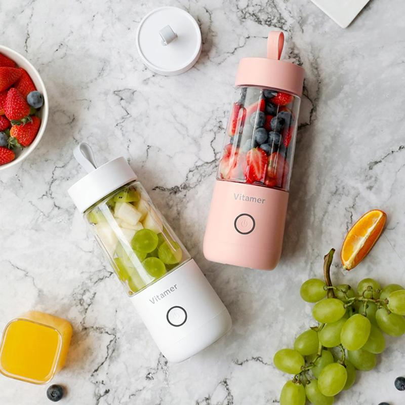Mixeur Portable 350 ml Rechargeable par USB pour Smoothies et Granités