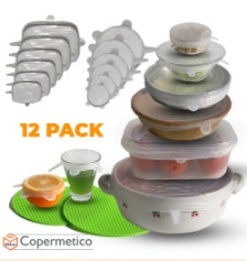 Lot de 12 Housses Extensibles en Silicone