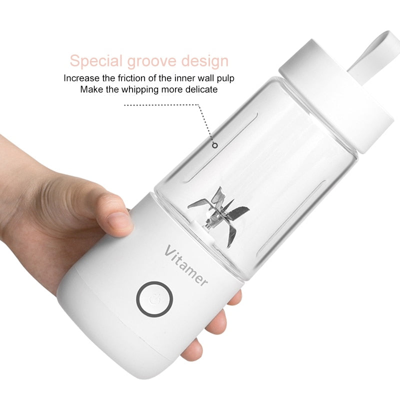 Mixeur Portable 350 ml Rechargeable par USB pour Smoothies et Granités