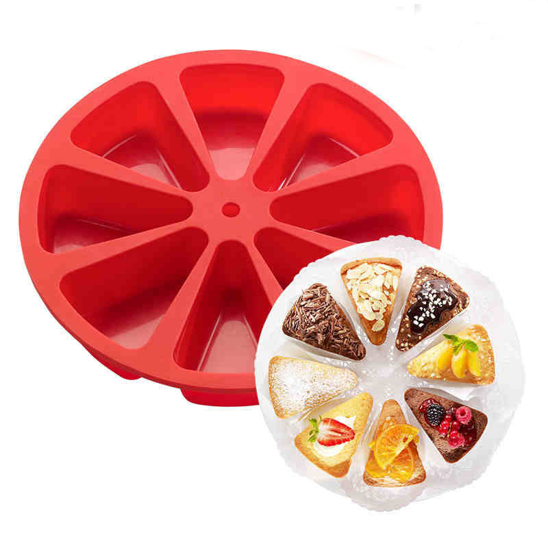 Moule à Gâteau Circulaire à 8 Compartiments en Silicone