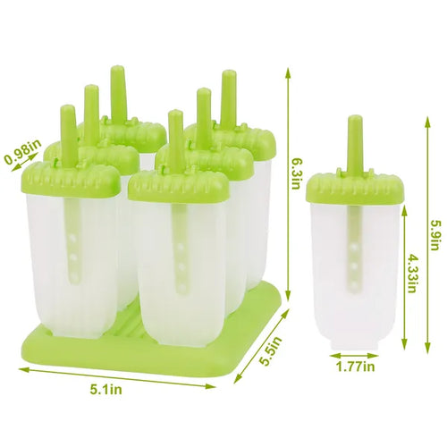 6 moules à glace réutilisables pour glaces maison