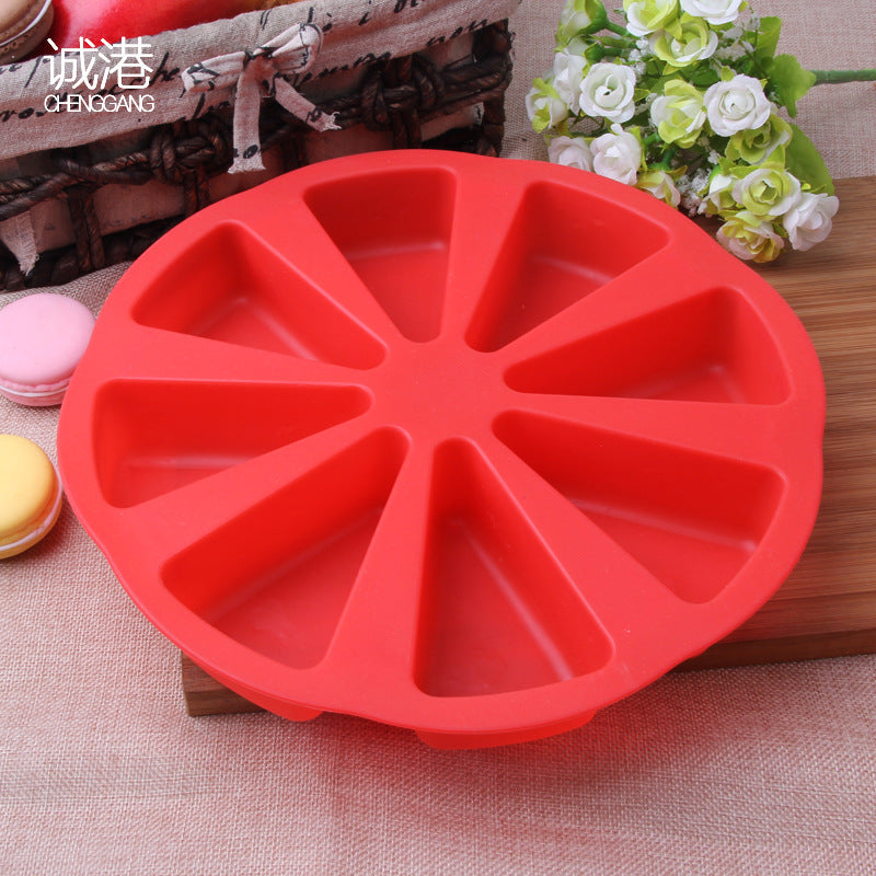 Moule à Gâteau Circulaire à 8 Compartiments en Silicone