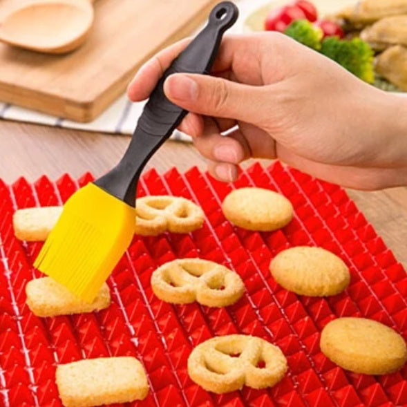 Tapis de Cuisson Pyramidal en Silicone Antiadhésif avec Grille