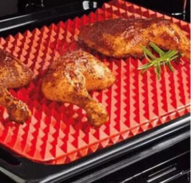 Tapis de Cuisson Pyramidal en Silicone Antiadhésif avec Grille