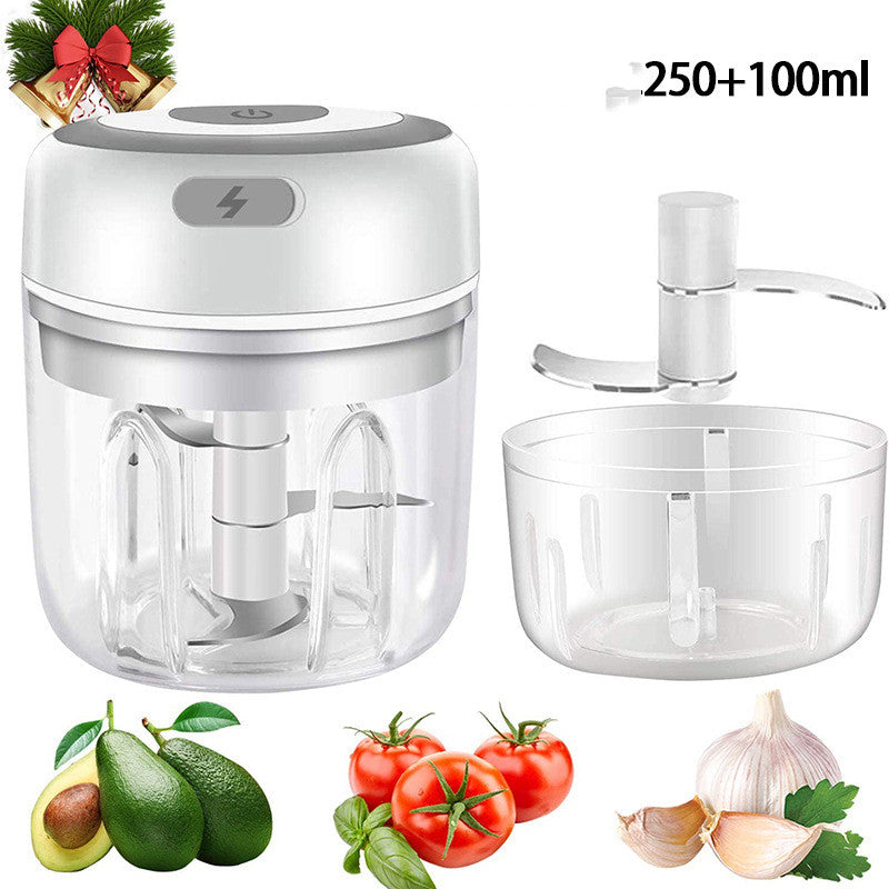 Mini Hachoir à Ail Electrique avec Recharge USB, Presse-Gingembre, Broyeur de Piments et Légumes, Robuste et Durable