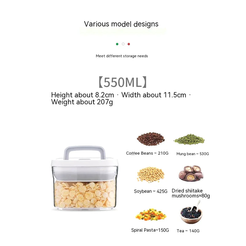 Bac à Légumes Transparent et Empilable pour Aliments Secs de Cuisine