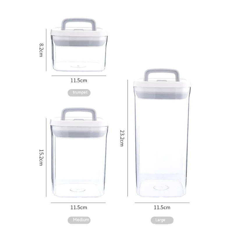 Bac à Légumes Transparent et Empilable pour Aliments Secs de Cuisine