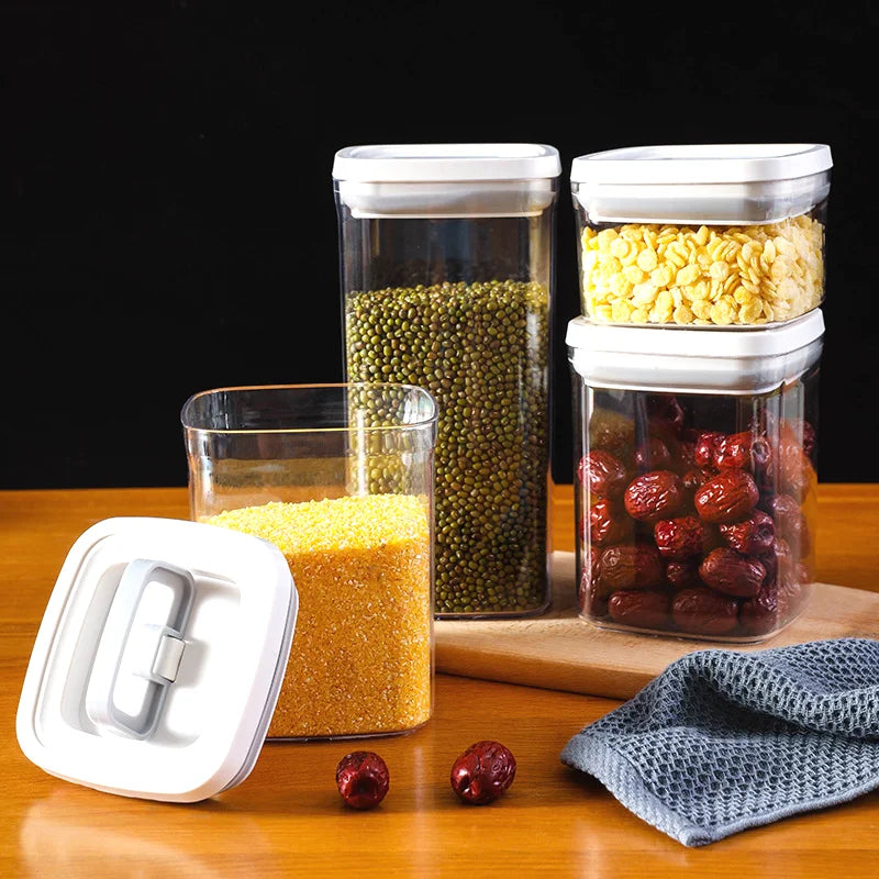 Bac à Légumes Transparent et Empilable pour Aliments Secs de Cuisine