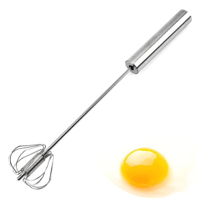 Batteur à Œufs Semi-Automatique en Acier Inoxydable