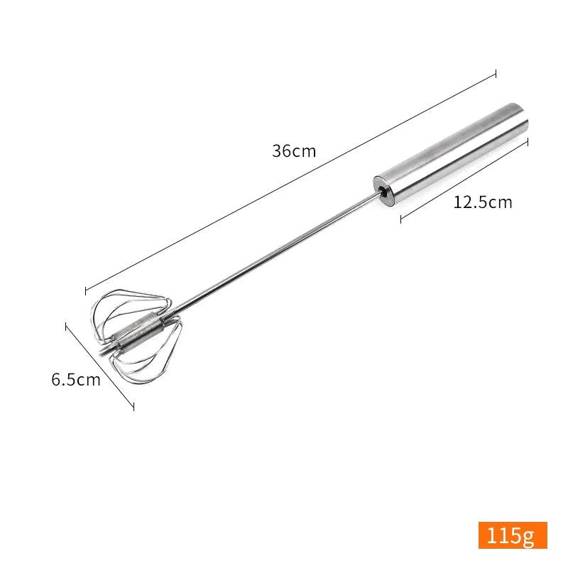 Batteur à Œufs Semi-Automatique en Acier Inoxydable