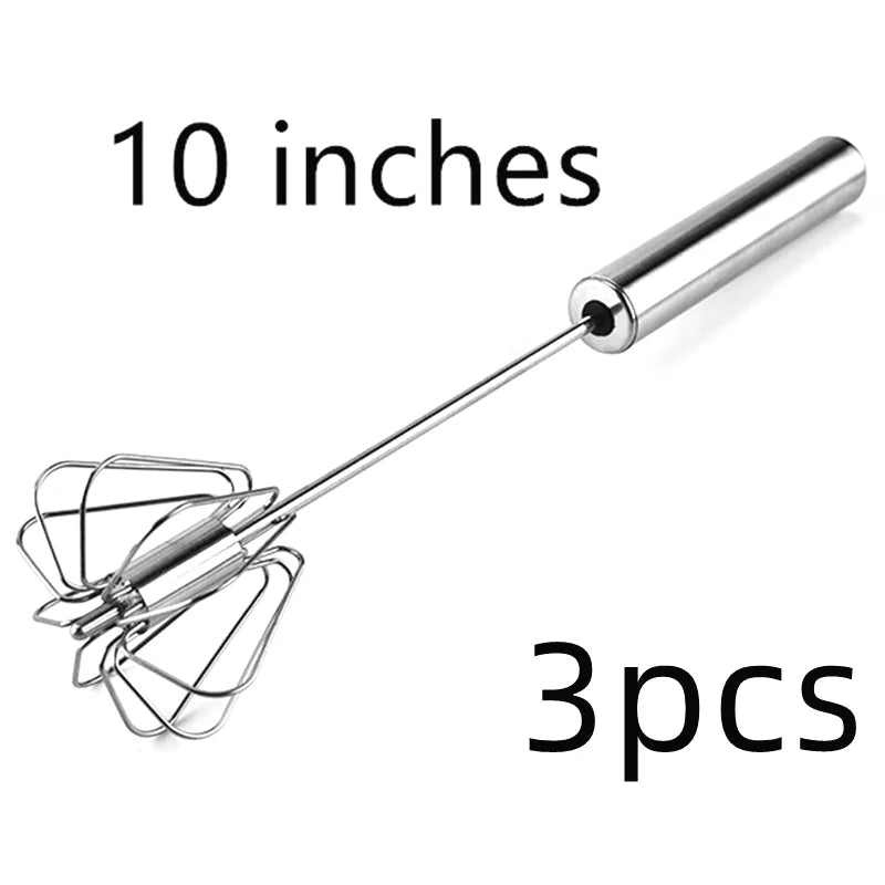 Batteur à Œufs Semi-Automatique en Acier Inoxydable