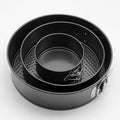 Ensemble de 3 Moules à Gâteaux Ronds Antiadhésifs à Etages et Charnières