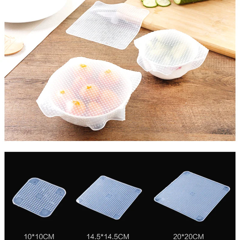 Film Alimentaire Réutilisable en Silicone Extensible