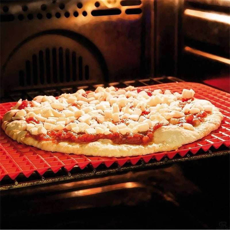Tapis de Cuisson Pyramidal en Silicone Antiadhésif avec Grille