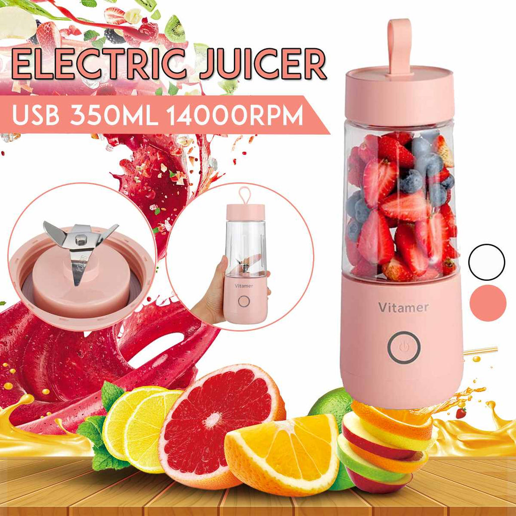 Mixeur Portable 350 ml Rechargeable par USB pour Smoothies et Granités
