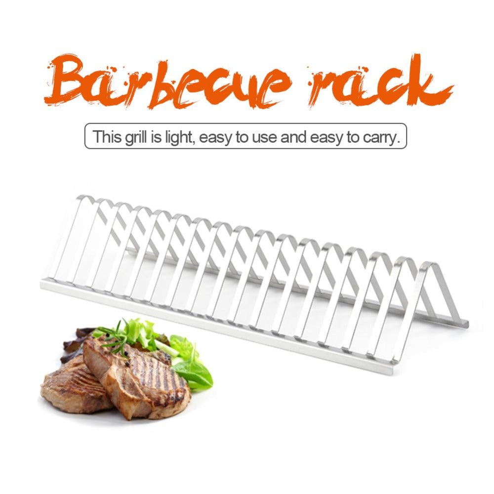 Support de barbecue en acier inoxydable, grilles à côtes fumées
